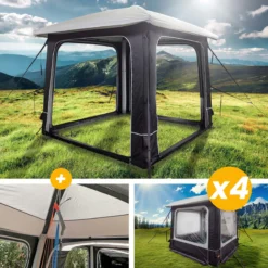 Abri gonflable Lodge Air + 3 Murs pour abri Lodge Air + Barres de renfort