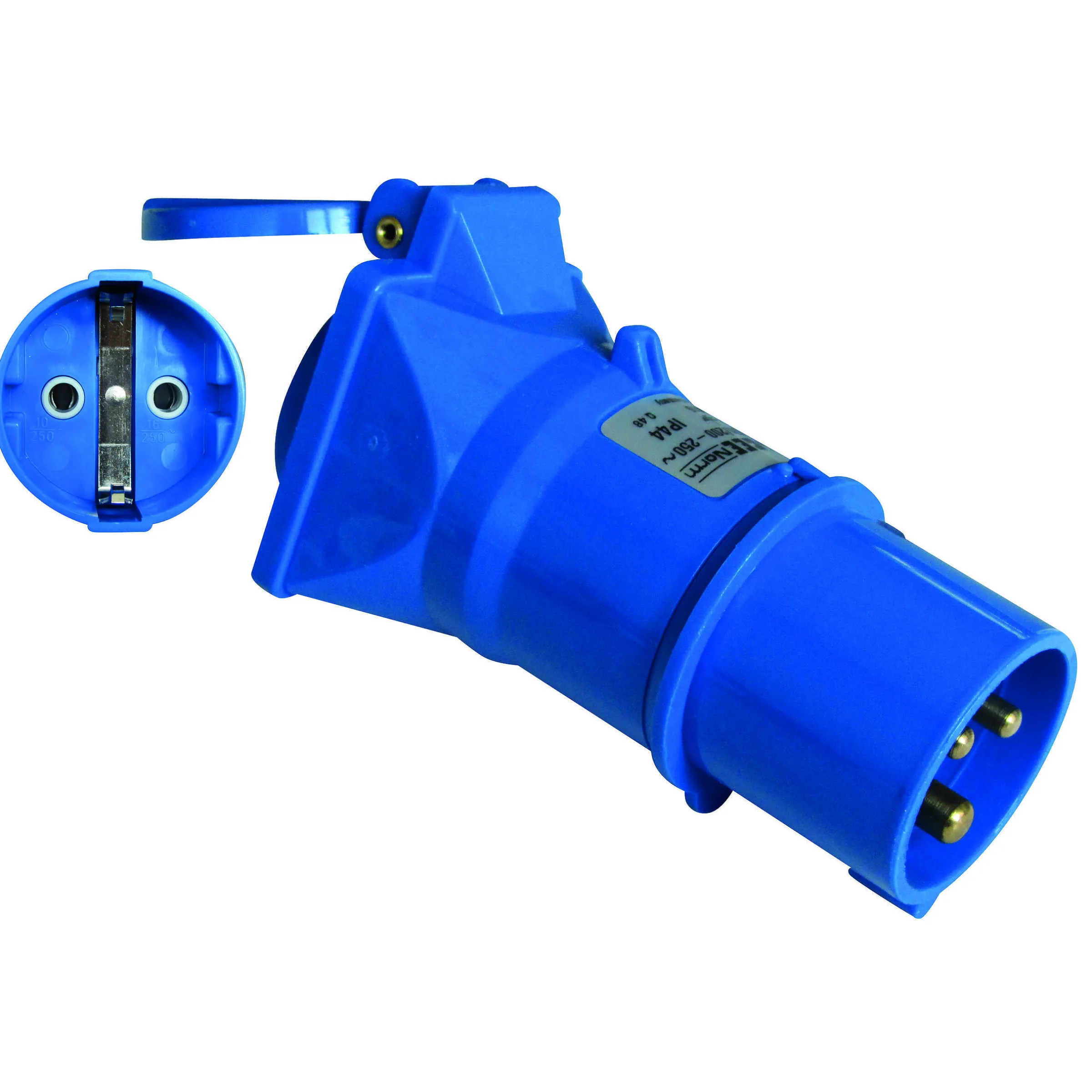 Adaptateur mâle CEE17 - femelle Schuko