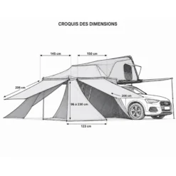 Annexe pour tente de toit Eclipse