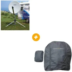 ANTENNE SAT + SAC DE TRANSPORT