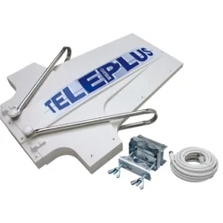 Antenne TV Directionnelle TELEPLUS 3G avec amplificateur AT412 5G et fixation Zamak, câble coaxial 5m