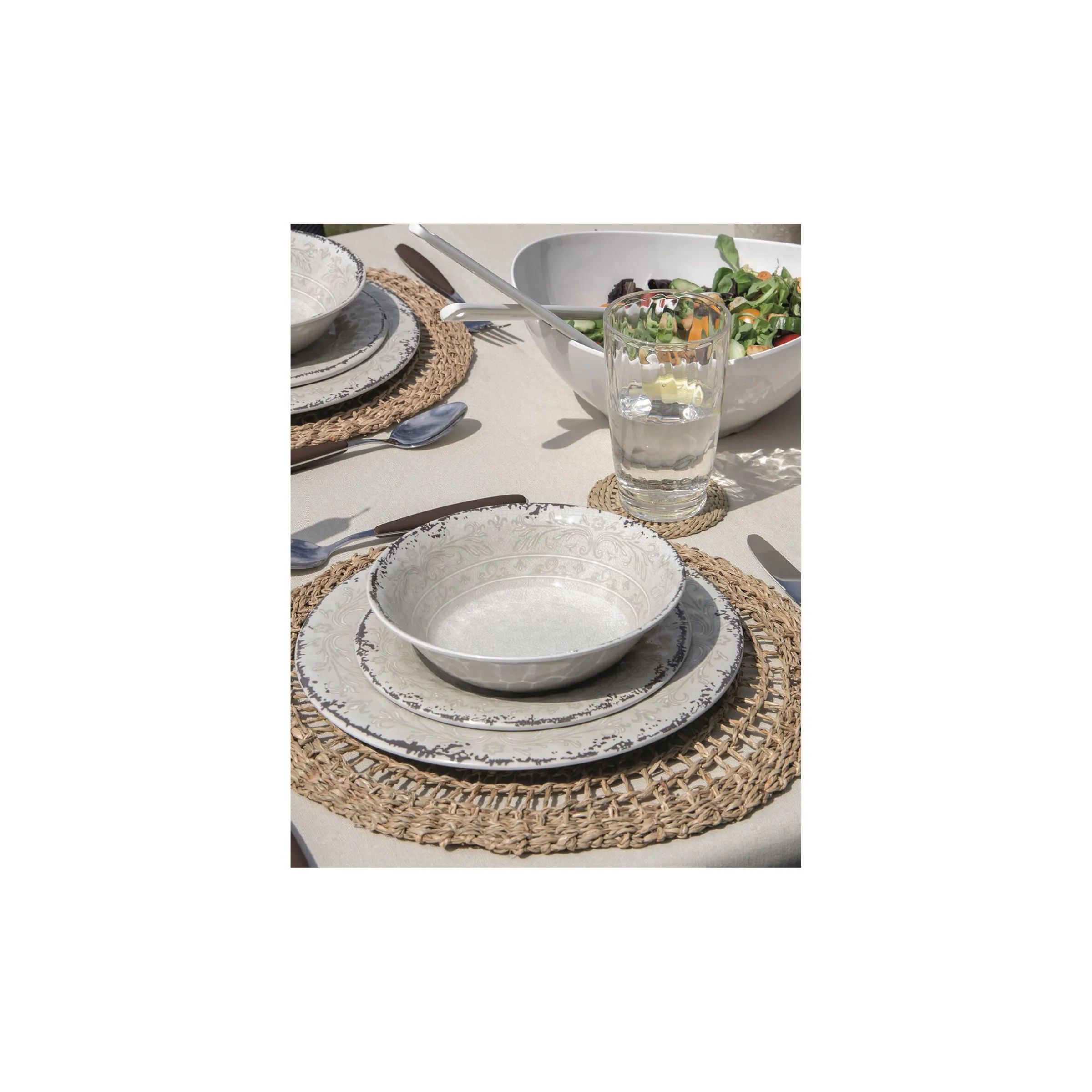 Assiette en mélamine Stone Line