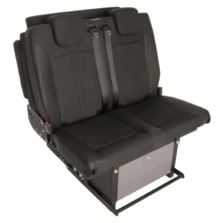 Banquette-lit coulissante ISOFIX revêtement noir/noir