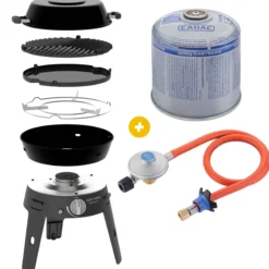 Barbecue à gaz 30mbar + Cartouche de gaz + Détendeur EN417 30mbar