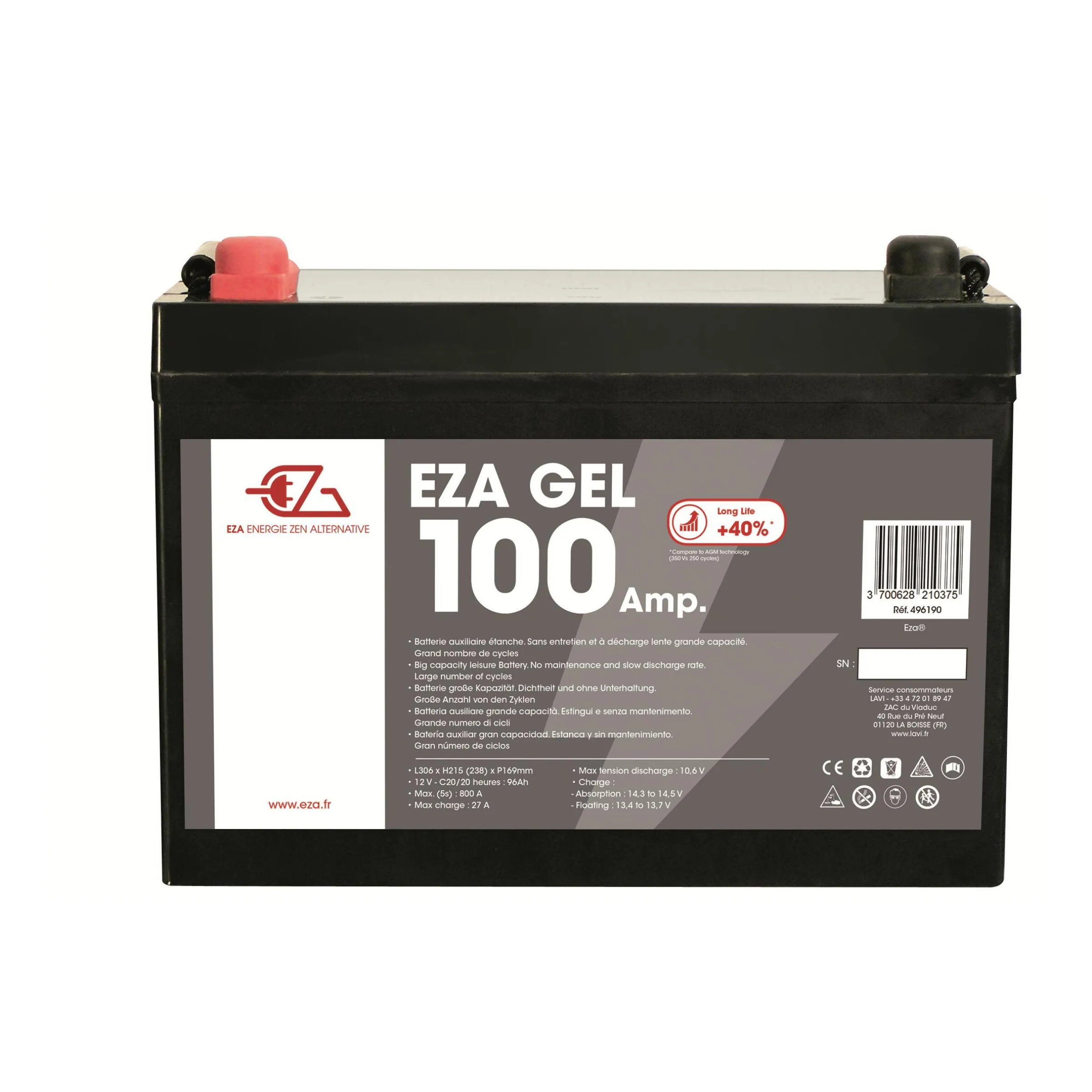 Batterie auxiliaire Gel pour camping-car
