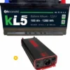 Batterie Lithium compacte 100 Ah + Convertisseur Pur-Sinus 1000W