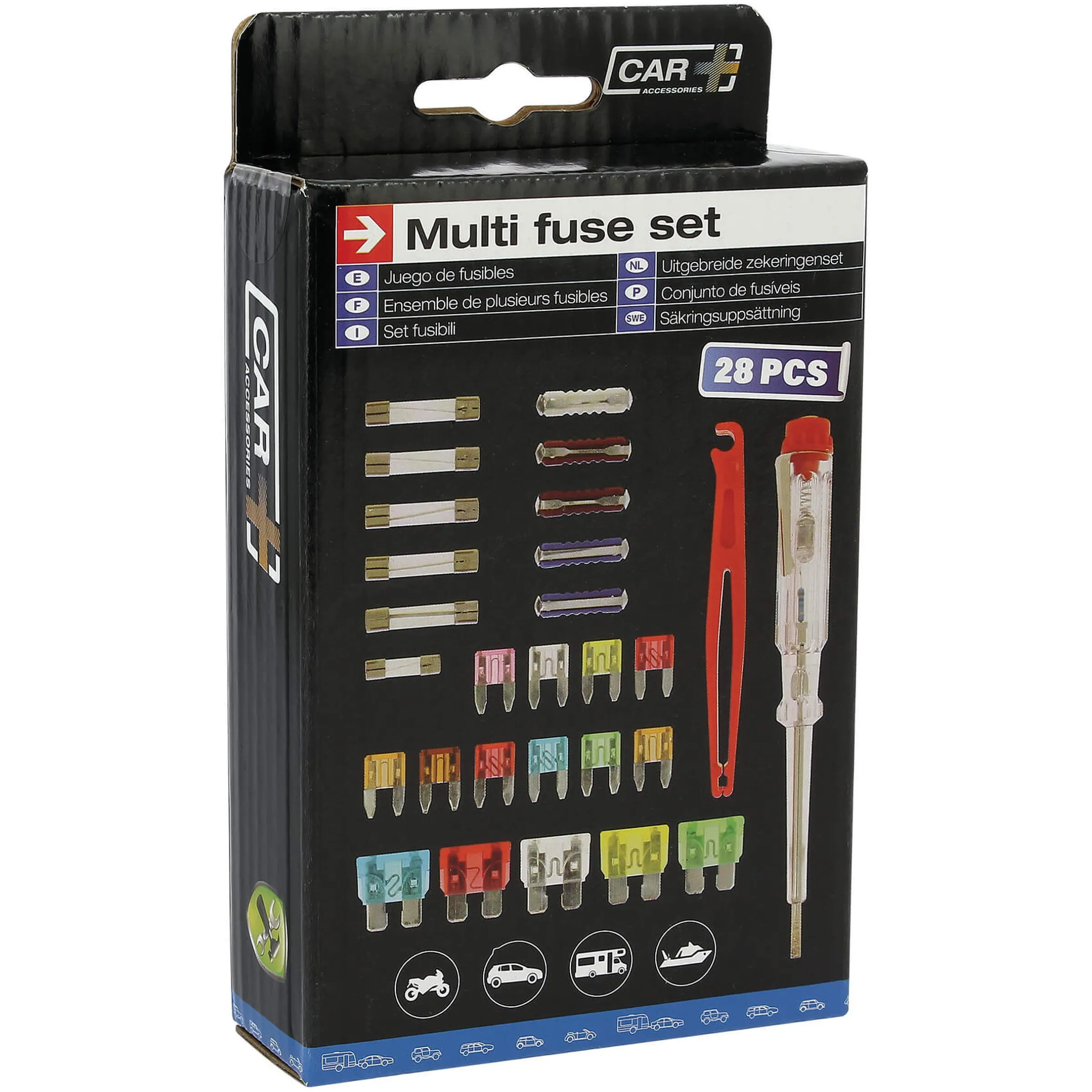 Boîte de fusibles 2A à 75A Accessoires 28 pièces