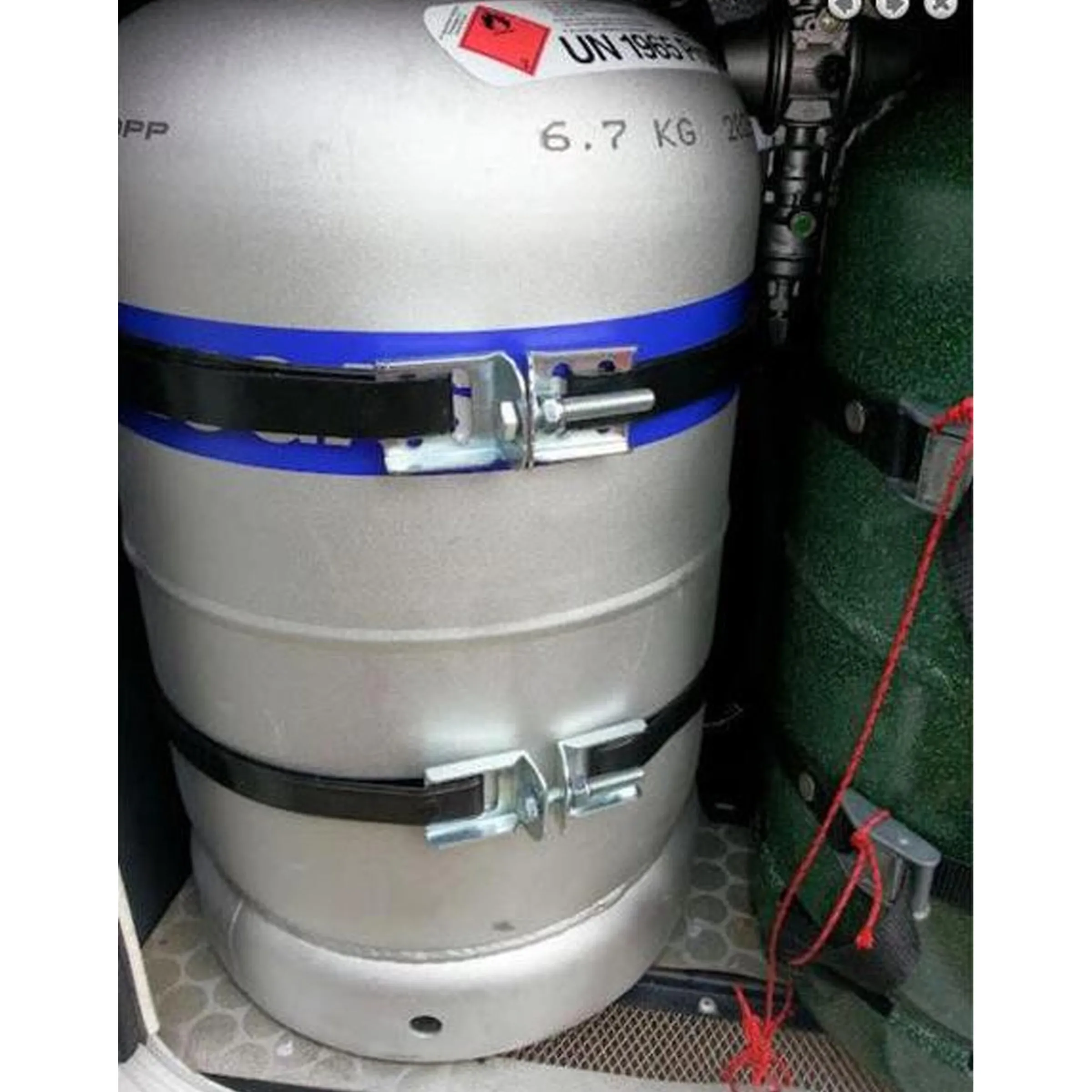 Bride de fixation pour bouteille gaz - fixation légère