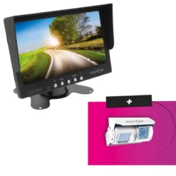CAMERA DE RECUL FILAIRE DOUBLE + ECRAN 2 ENTREES POUR CAMERA DE RECUL