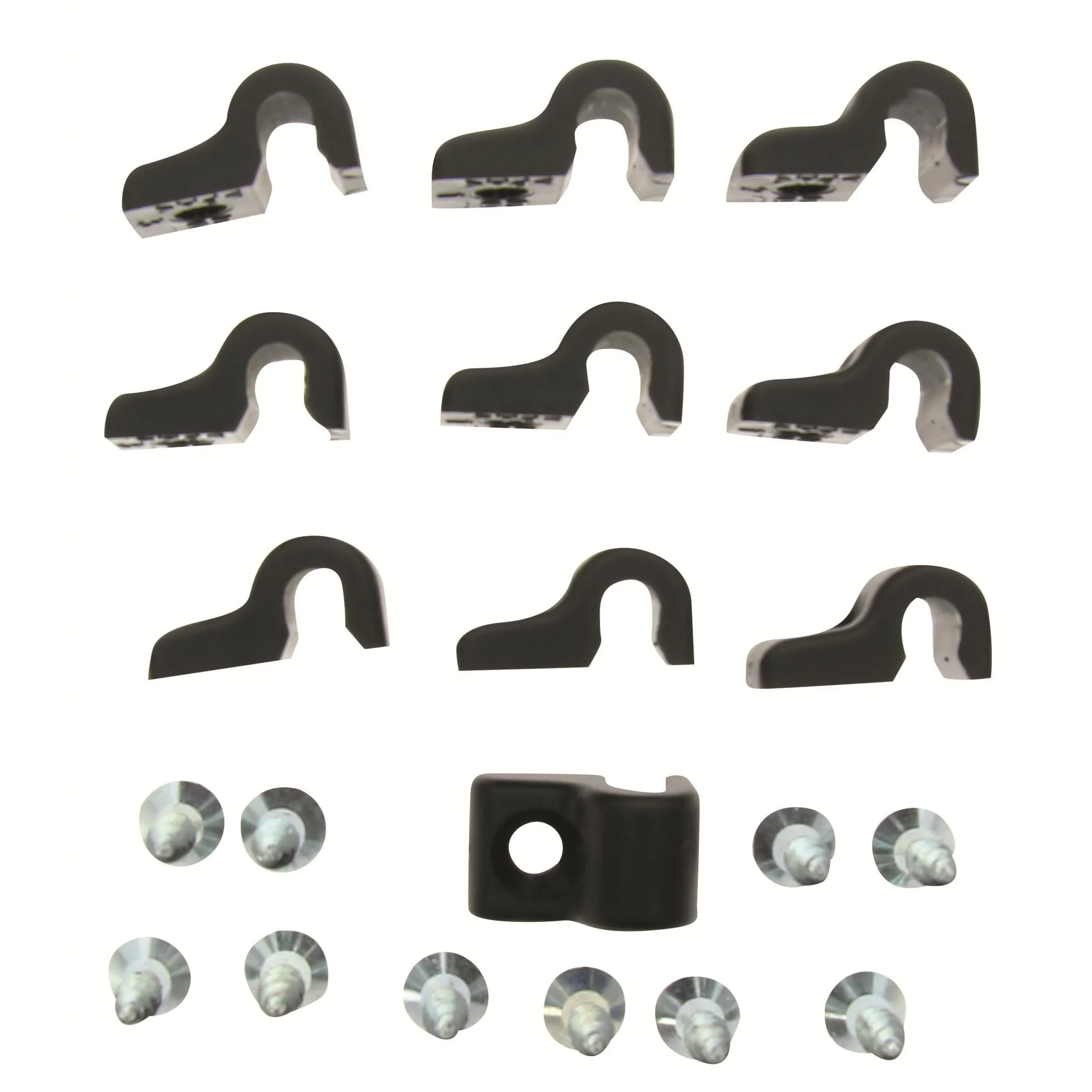 Cavaliers de fixation + vis pour filet de protection