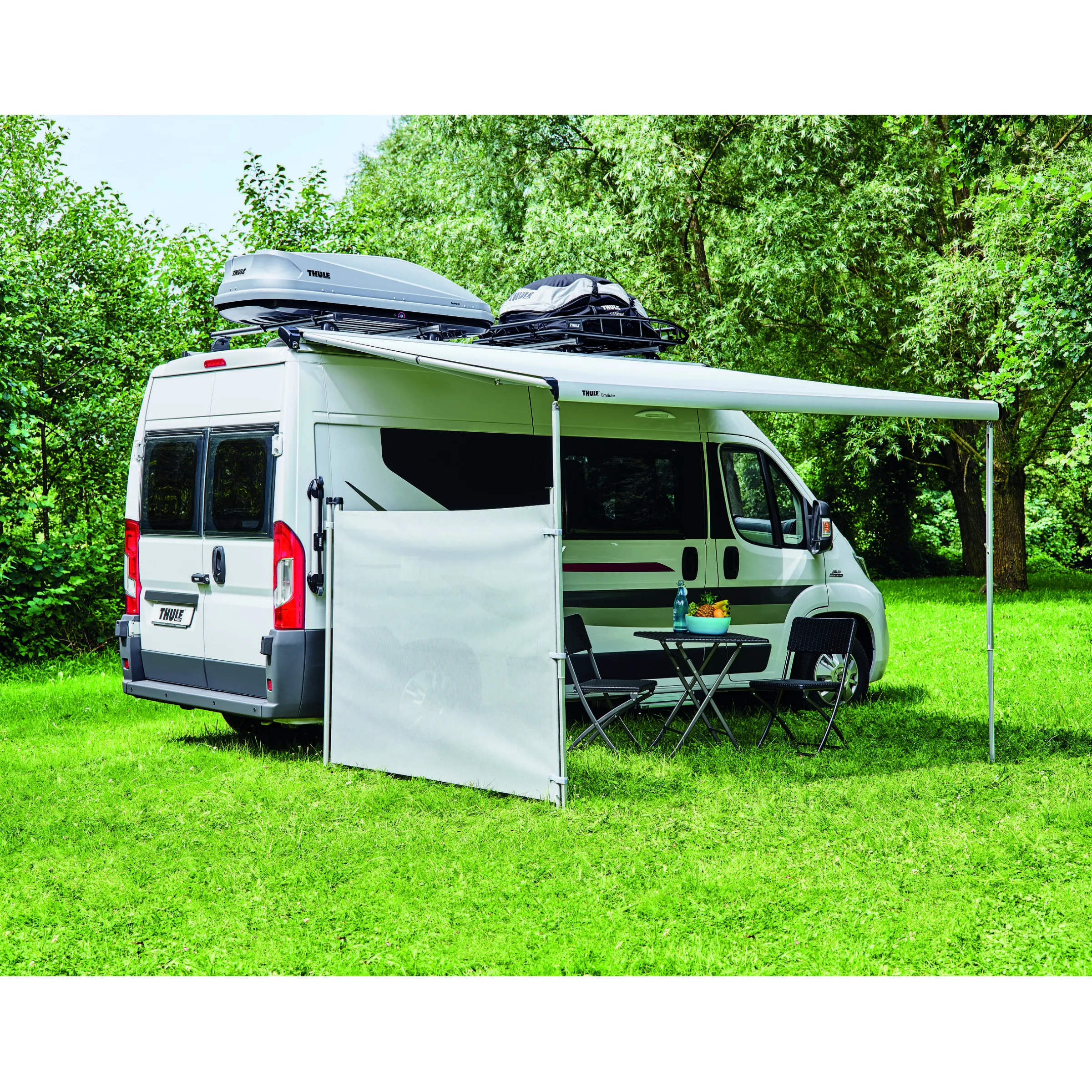 Côté étirable Windscreen pour stores