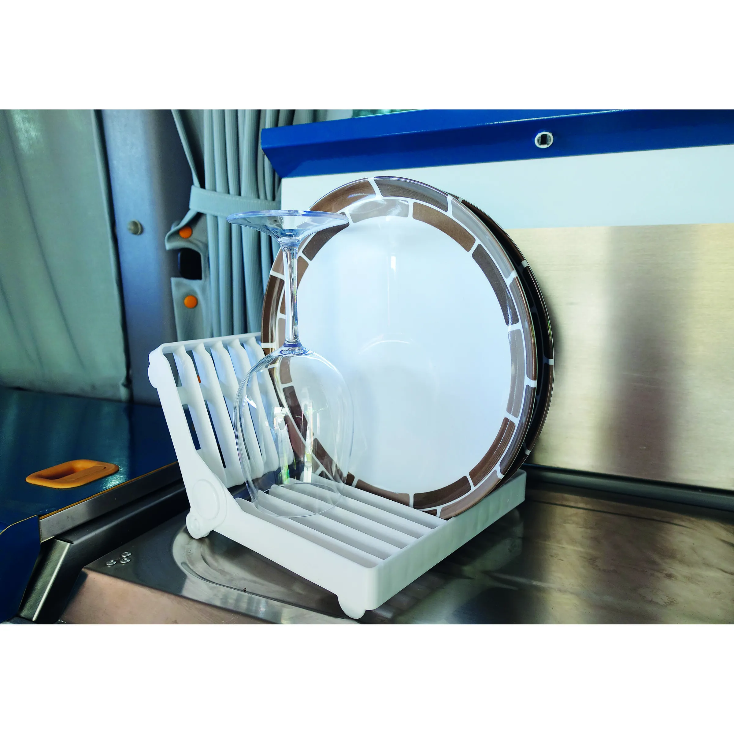 Egouttoir à vaisselle pliant compact