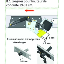 Entretoises métalliques pour suspension châssis X250
