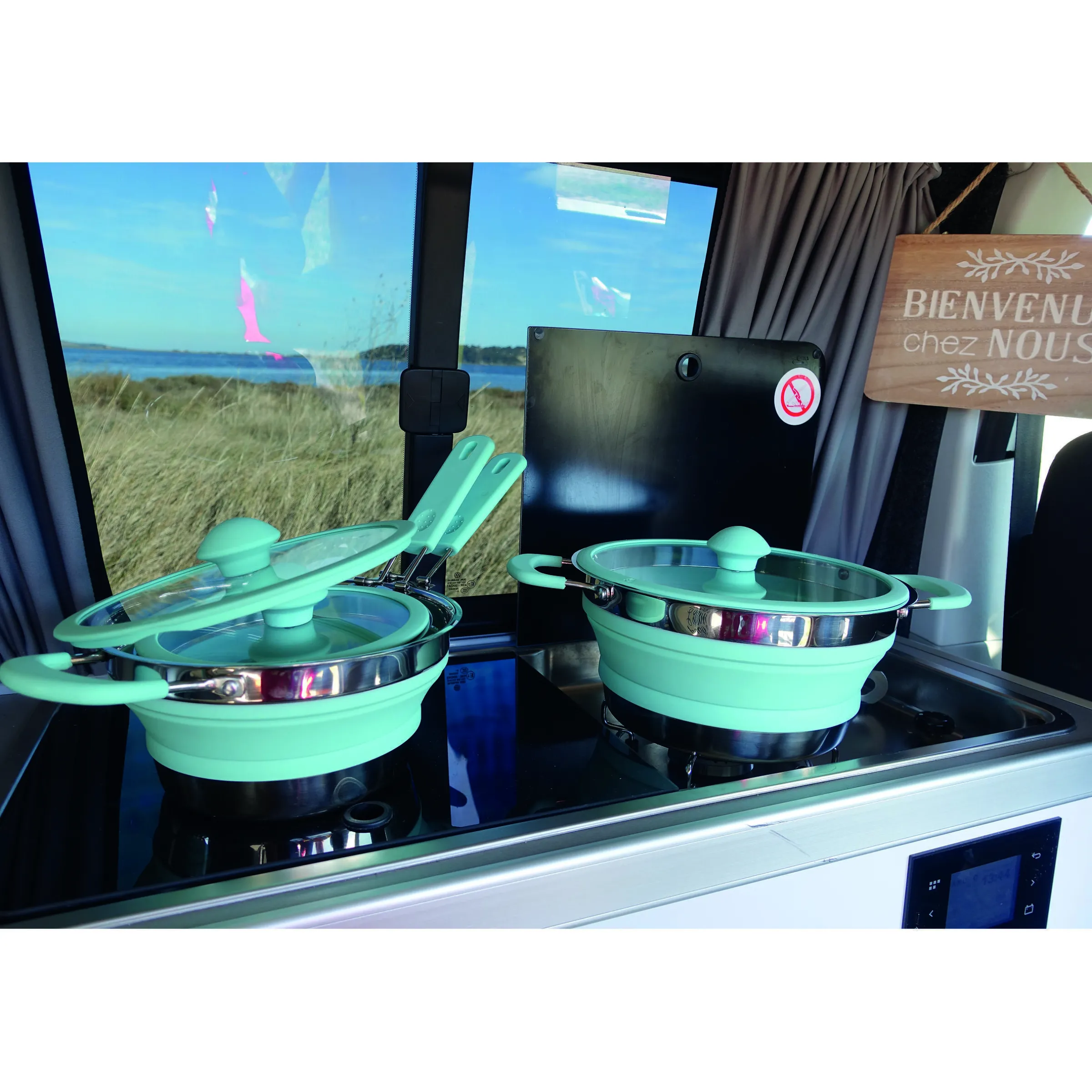 Faitout rétractable pour camping