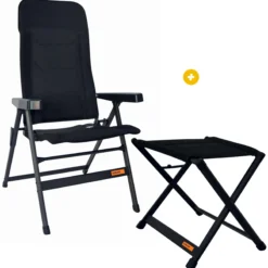 Fauteuil Major Noir+ Repose-jambes Major Noir