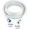 Flexible douche raccord fileté double femelle 15/21 (3/8) & 12/17 (1/2)