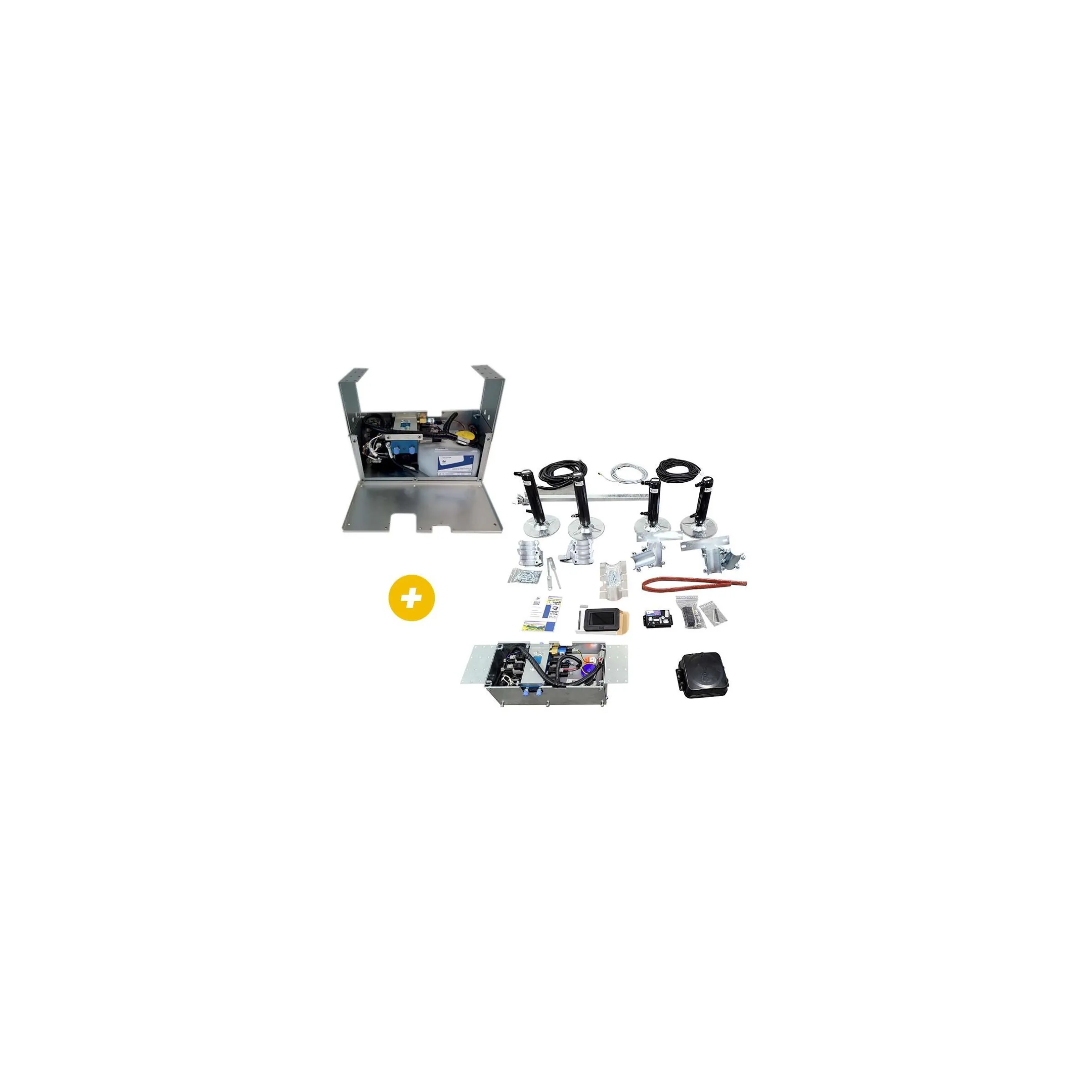 Groupe hydraulique 12V sous plancher +Vérins Iveco 60-70C Cabine Rehaussée + Ad-Blue> 2017