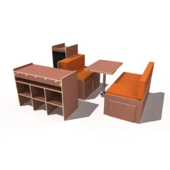 Kit Ghan van L1 (mini 2.50m aménageable) en bois brut