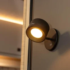 Lampe murale magnétique avec adaptateur mural noir