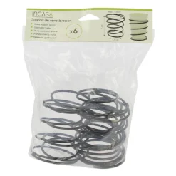 Lot de 6 supports de verre ressorts