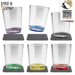 Lot de 6 verres à eau aimantés