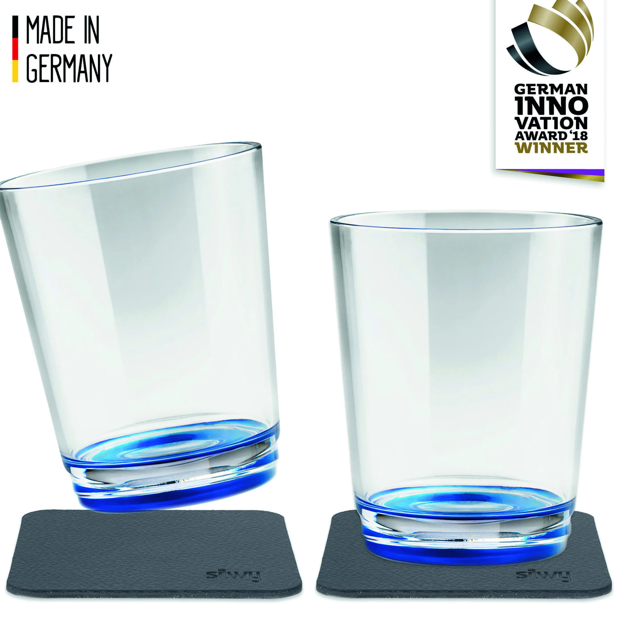 Lot de 2 verres à eau aimantés