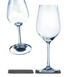 Lot de 2 verres à vin en cristal aimantés