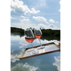Lot de 2 verres à vin en cristal aimantés