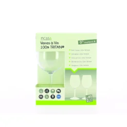 Lot de 2 verres à vin en tritan