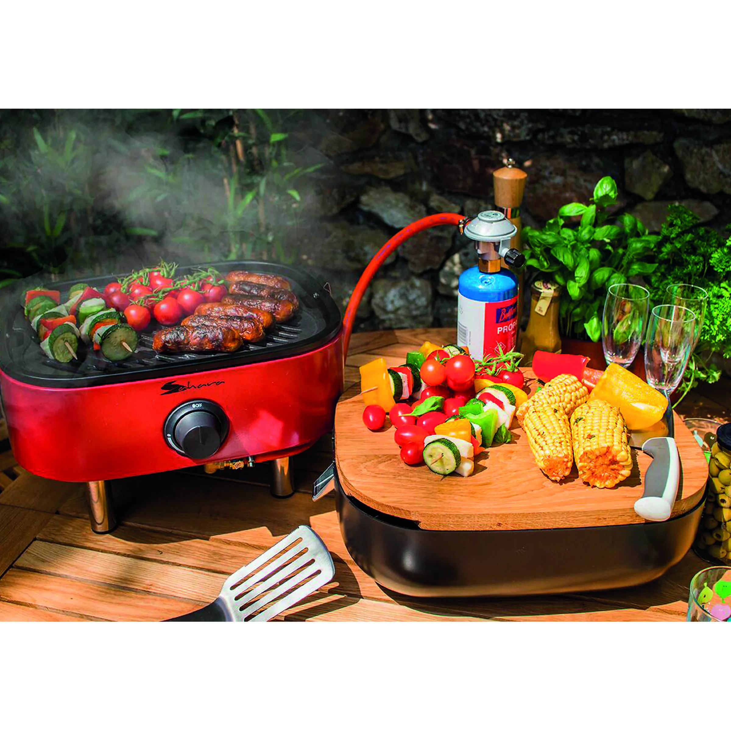 Mini barbecue à gaz portable