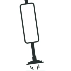 Mât aimanté + disque métalique pour antenne Wi-Fi longue portée.