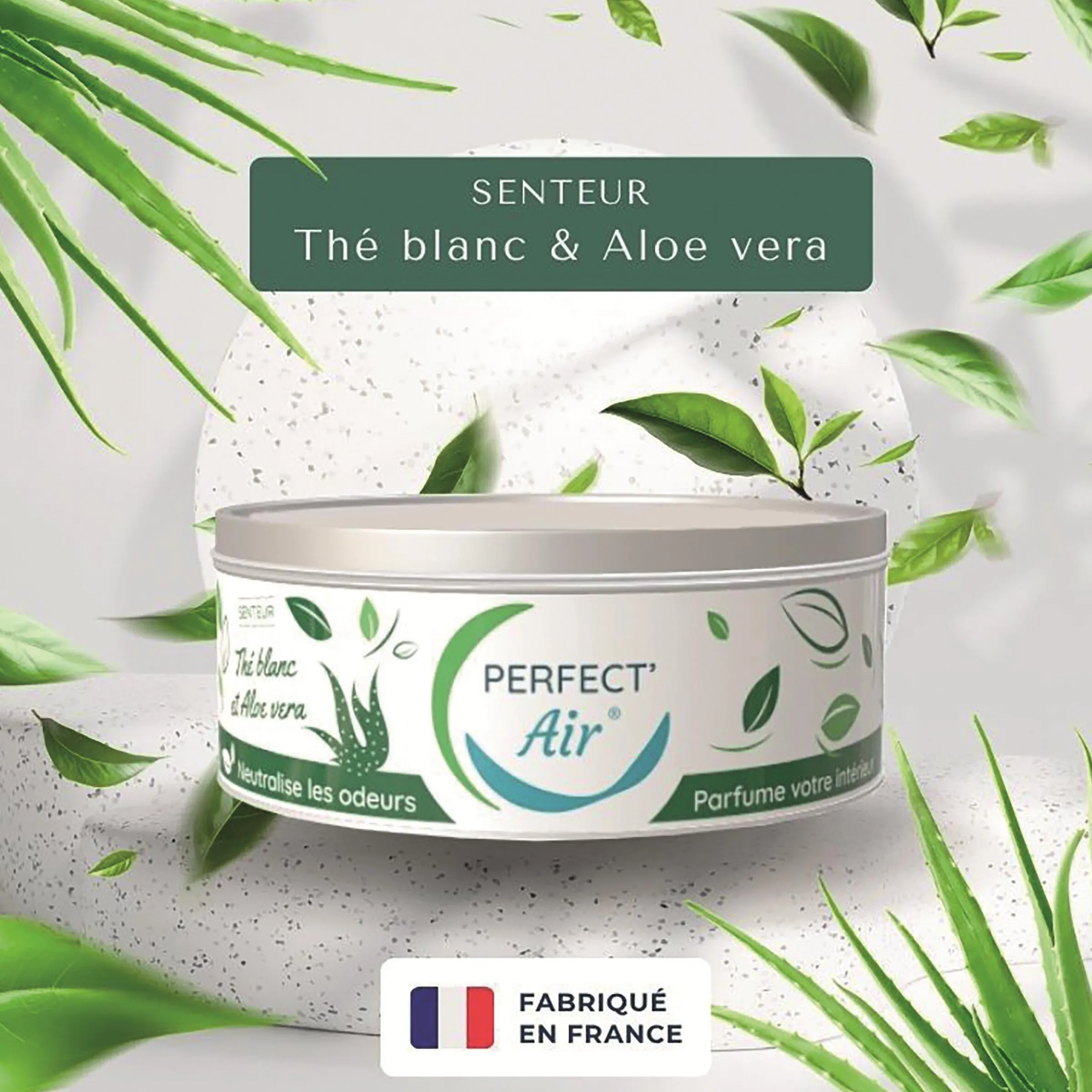 Neutraliseur de mauvaises odeurs Perfect' Air Senteur Thé blanc et Aloé vera