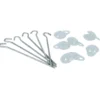 Oeillets + piquets de fixation au sol