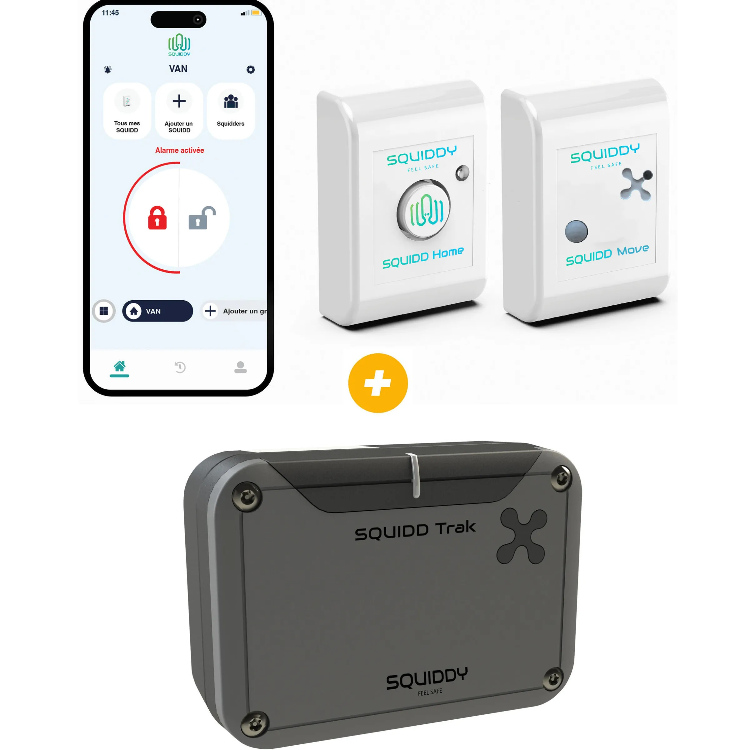 Pack alarme & traceur GPS Squiddy