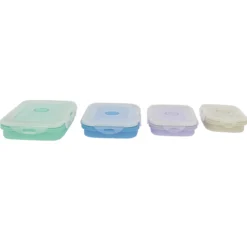Pack 4 boîtes alimentaires rétractables