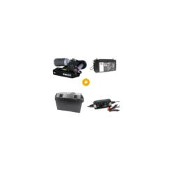 Pack deplace caravane + Batterie AGM + Bac à Batterie + Chargeur