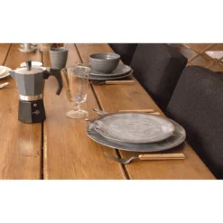 Pack de vaisselle en mélamineHalo Gris et Terra- 12 Pièces
