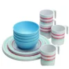 Pack de vaisselle en mélamine Just Stripes 16 pièces