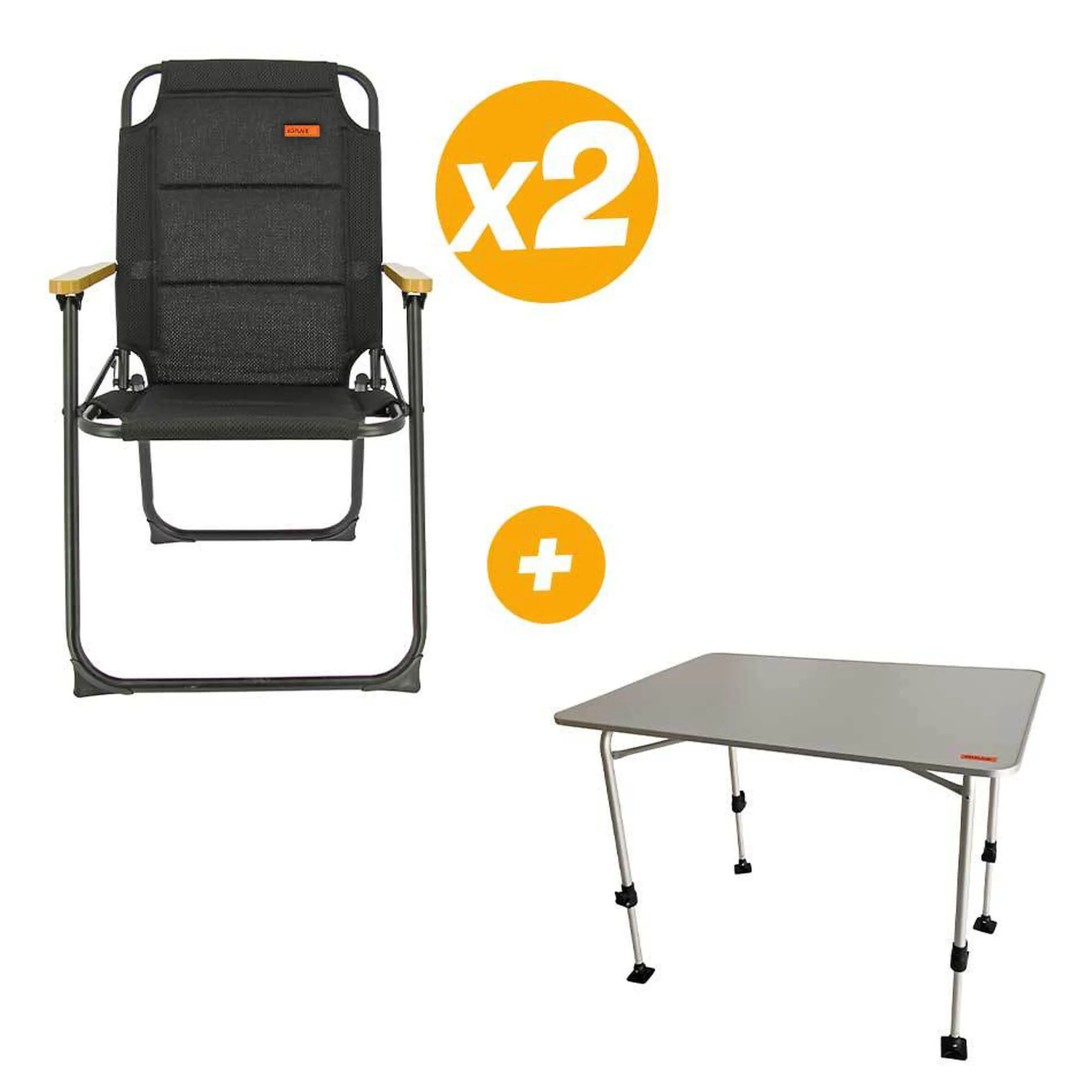 Pack 2 Fauteuils belize + Table