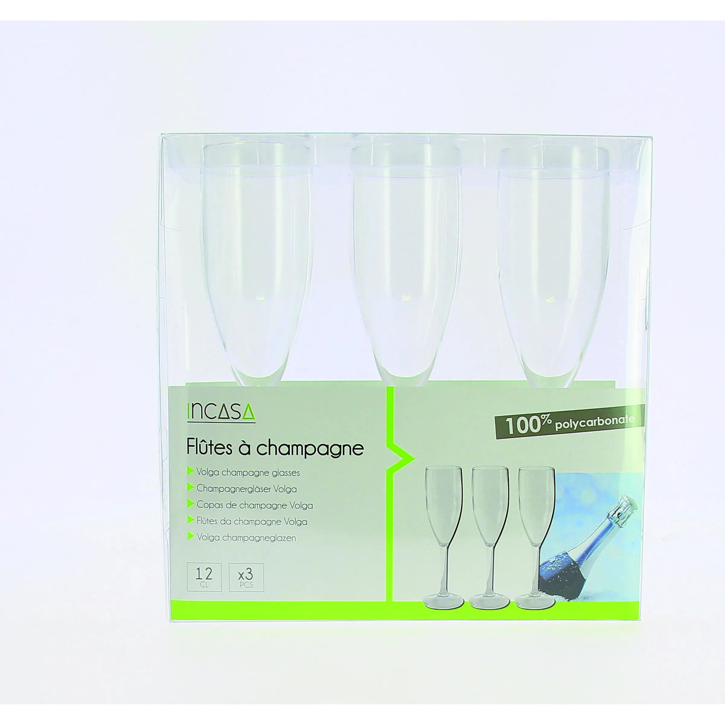 Pack 3 flûtes à champagne Volga