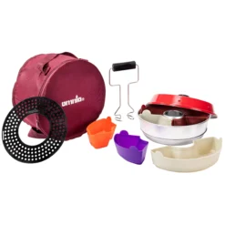 Pack2 : Four + Plaque de cuisson + Sac + Lot de 6 moules en silicone + Poignée de levage