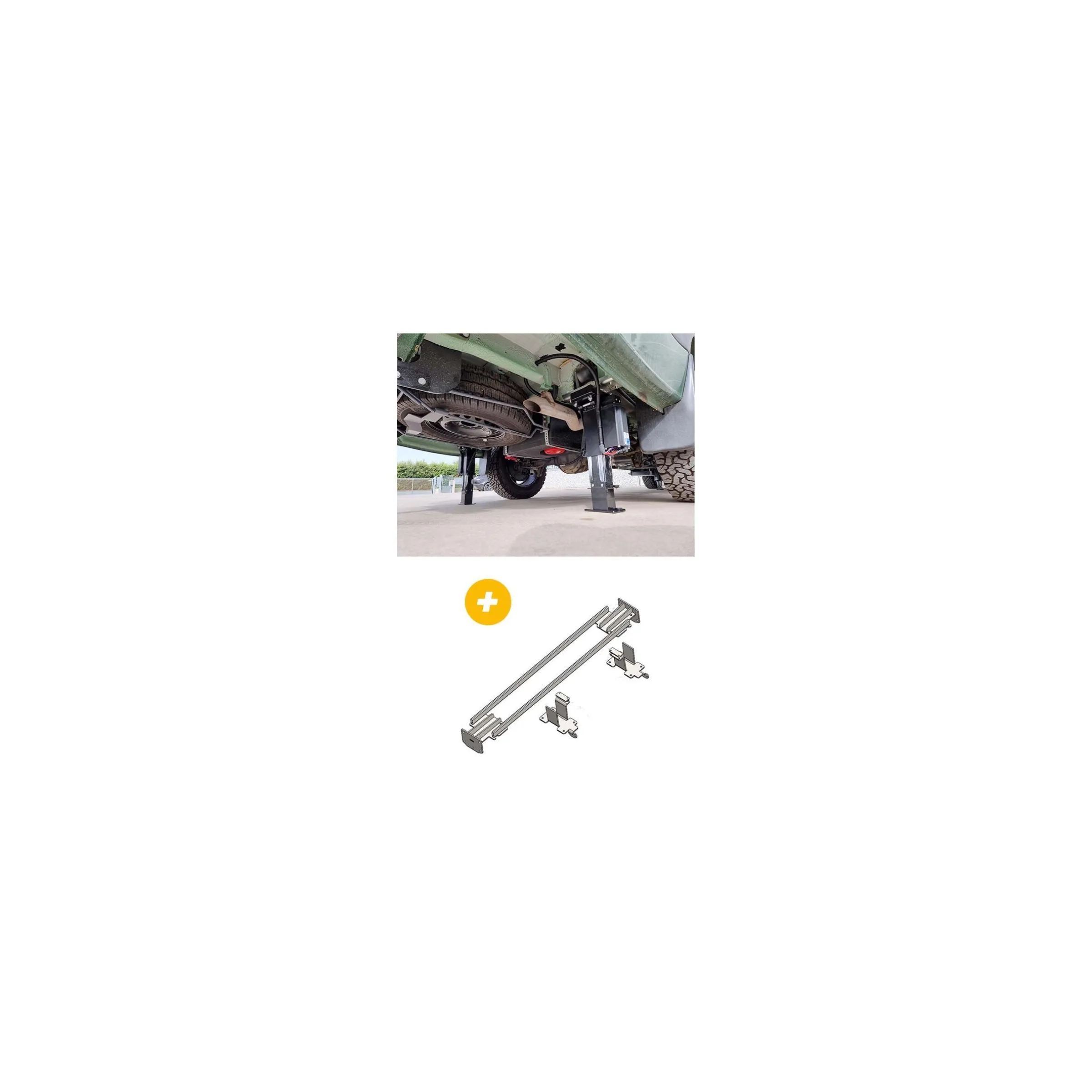 Pack Jeu d'adaptateurs Autolift 4 Fiat X244, châssis Alko + Kit 4 vérins électriques