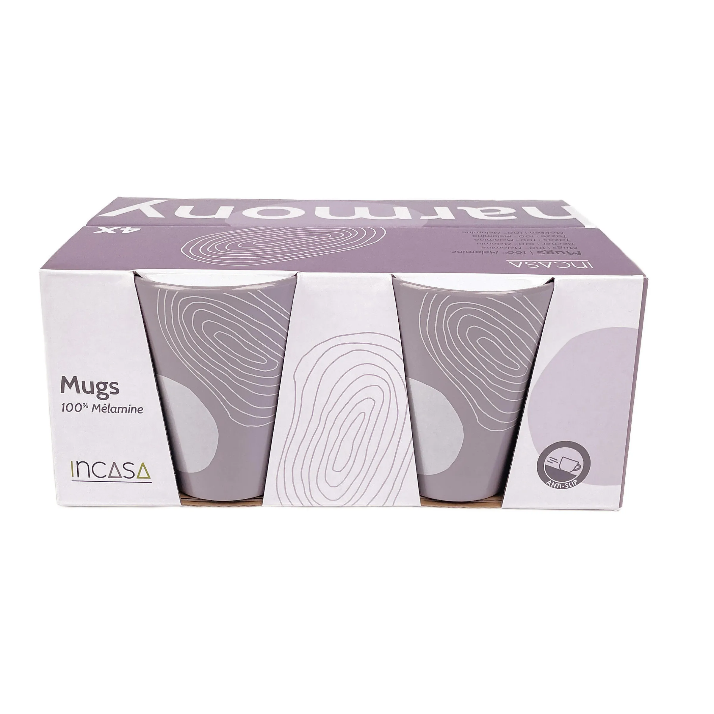 Pack 4 mugs mélamine Harmony