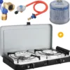 Pack réchaud CADAC 2-Cook 3 Pro Deluxe + alimentation gaz complète