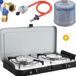 Pack réchaud CADAC 2-Cook 3 Pro Deluxe + alimentation gaz complète