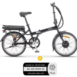 Pack VAE pliant PF1 Noir 10.4Ah + Marquage BicyCode