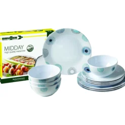 Pack vaisselle mélamine Deep Sea 12 pièces