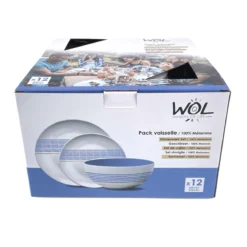 Pack vaisselle mélamine 12 pièces Olympia