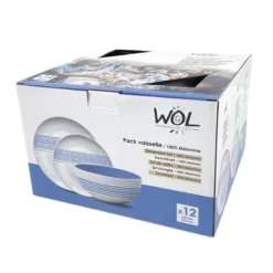 Pack vaisselle mélamine 12 pièces Olympia