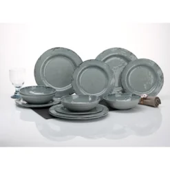 Pack vaisselle mélamine 12 pièces Moondust